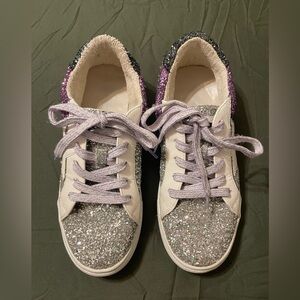 Steve Madden Glitter Sneakers - Silver, Purple, Black